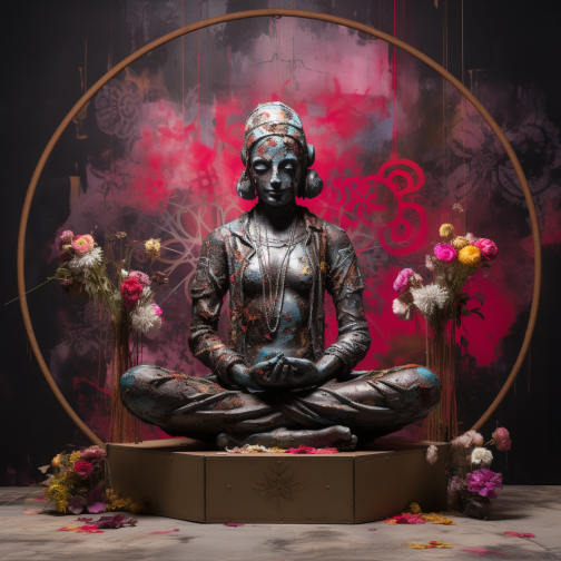 Statue méditation
