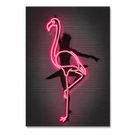 Tableau néon design | Peinture rue pop & statue de pages | Décoration moderne pour maison et chambre ®