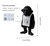 Statue Gorille Résine Banksy : Artisanat Street Art Noir et Blanc | Décoration de Luxe Salon, Bureau et Intérieur Nordique | ®