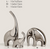 Statue éléphant - Décoration Moderne - Argent Galvanoplastie - Luxe et Élégance pour Salon et Cave à Vin