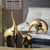 Statue éléphant - Décoration Moderne - Argent Galvanoplastie - Luxe et Élégance pour Salon et Cave à Vin