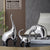 Statue éléphant - Décoration Moderne - Argent Galvanoplastie - Luxe et Élégance pour Salon et Cave à Vin
