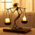 Statue art nordique bougeoir Moderne Figurines Humaines - Bougeoirs Rustiques pour Centre de Table de Mariage et Salon