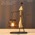Statue art nordique bougeoir Moderne Figurines Humaines - Bougeoirs Rustiques pour Centre de Table de Mariage et Salon