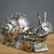 Statue Robot en Résine: Engrenage Mécanique Punk avec Motifs de Chien, Tortue, Loup, Escargot et Éléphant - Artisanat Unique