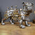 Statue Robot en Résine: Engrenage Mécanique Punk avec Motifs de Chien, Tortue, Loup, Escargot et Éléphant - Artisanat Unique