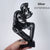 Statue Décoration Moderne - Figurine de Masque de Couple en Résine - Intérieur
