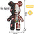 Statue ours en Briques de Diamant pour Enfant, Modèle de Couleur avec Construction Légère, Ensemble de Jouets, Cadeau d'Anniversaire