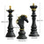 Statue art nordique d'Échecs Art Nordique en Résine: Trio de Statues Décoratives pour Maison, Bureau et Salon