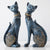 Statue de Chat Nordique en Ensemble de 2: Décoration Maison, Cadeau de Mariage - Poupée Animal Créative, Ornement de Bureau - Couple Chat Chanceux