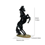 Statue Cheval Blanc en Résine: Artisanat Décoratif pour Bureau et Salon