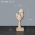Statue nordique visage Moderne - Sculpture Abstraite en Résine Visage Rick - Artisanat d'Art Luxe