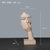 Statue nordique visage Moderne - Sculpture Abstraite en Résine Visage Rick - Artisanat d'Art Luxe