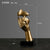 Statue nordique visage Moderne - Sculpture Abstraite en Résine Visage Rick - Artisanat d'Art Luxe