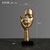 Statue nordique visage Moderne - Sculpture Abstraite en Résine Visage Rick - Artisanat d'Art Luxe