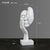 Statue nordique visage Moderne - Sculpture Abstraite en Résine Visage Rick - Artisanat d'Art Luxe