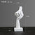 Statue nordique visage Moderne - Sculpture Abstraite en Résine Visage Rick - Artisanat d'Art Luxe