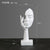 Statue nordique visage Moderne - Sculpture Abstraite en Résine Visage Rick - Artisanat d'Art Luxe