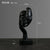 Statue nordique visage Moderne - Sculpture Abstraite en Résine Visage Rick - Artisanat d'Art Luxe