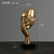 Statue nordique visage Moderne - Sculpture Abstraite en Résine Visage Rick - Artisanat d'Art Luxe