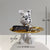 Statue d'Ours en Résine avec Plateau de Rangement - Sculpture Artisanale pour Clés, Collations et Décoration de Table.