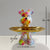 Statue d'Ours en Résine avec Plateau de Rangement - Sculpture Artisanale pour Clés, Collations et Décoration de Table.