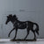 Statue cheval en résine pour la décoration de la maison, animal créatif, souvenir, salon, bureau d'étude