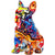 Statue Chien Graffiti - Bouledogue Français Coloré pour Décoration Nordique
