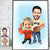Tableau Personnalisé Famille Football - Super Hero Fantastique Pour Enfant