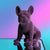 Statue Chien Bouledogue Français Nordique en Résine - Décoration d'Intérieur