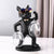 Statue chien bouledogue français-  porte-verre à vin - support de table en résine