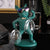 Statue chien bouledogue français-  porte-verre à vin - support de table en résine