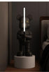 Statue d'Ours de Sabre Lumineux : Décoration de Luxe pour Maison Moderne - Sculpture de Sol Impressionnante pour Salon, Canapé et Meuble TV.