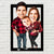 Tableau Personnalisé Famille Portrait en Bois 3D