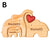 Puzzle Personnalisé Famille d'Éléphants