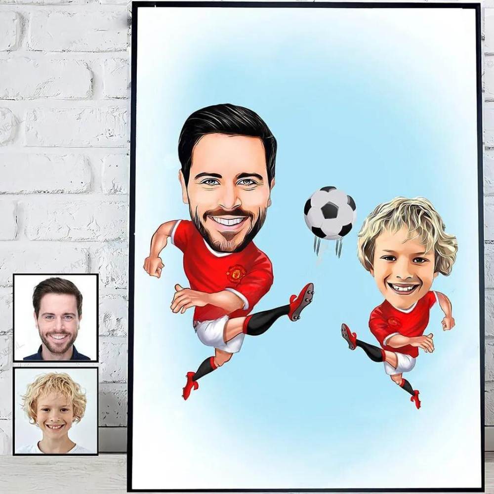 Tableau Personnalisé Famille Football - Super Hero Fantastique Pour Enfant