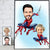 Tableau Personnalisé Famille Football - Super Hero Fantastique Pour Enfant