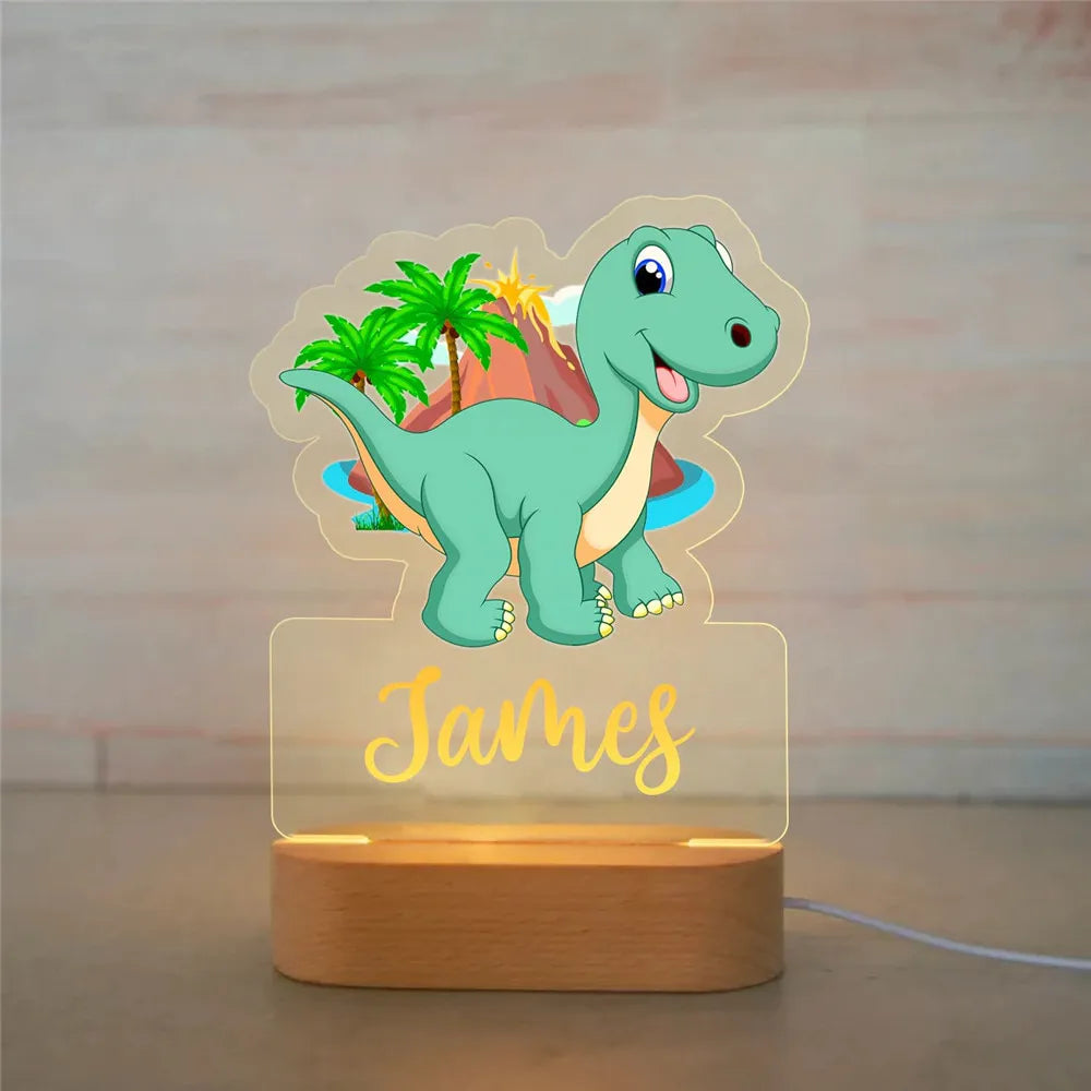 Dino-Douceur: La Veilleuse Personnalisée pour Bébés