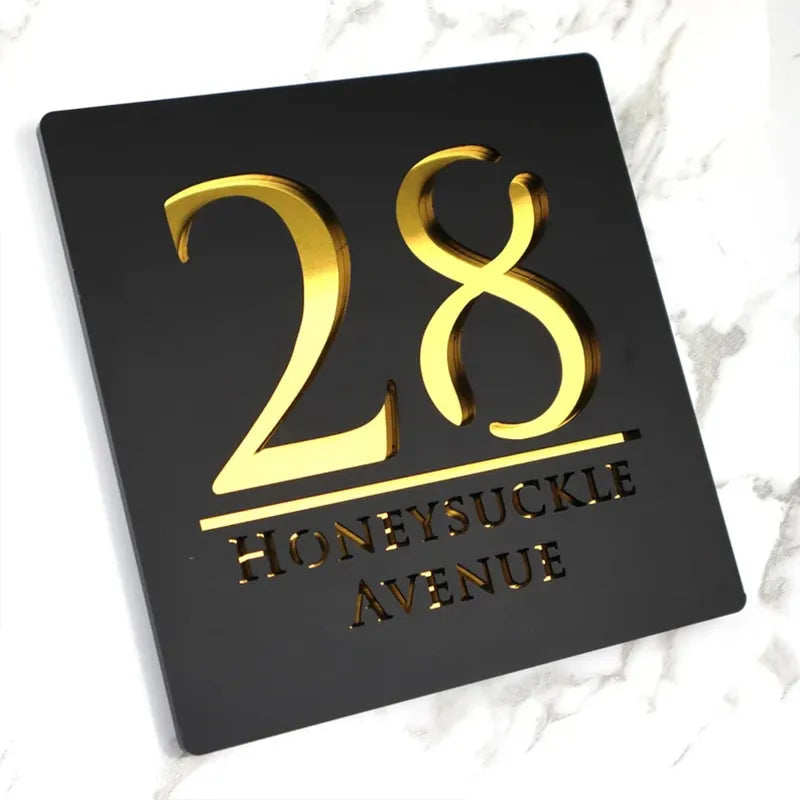 Plaque de Porte Luxueuse Personnalisée