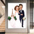 Tableau Personnalisé Couple - Romance d'Art - Tableau de Caricatures